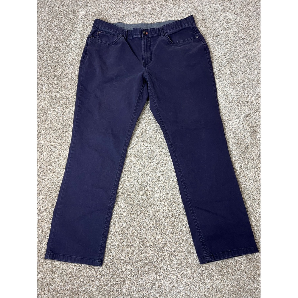 Weatherproof Mens Canvas Stretch Pants 38x32 Navy Blue Adventure Trousers